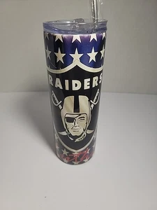 Raiders Brandneu 20 Unzen Becher mit Strohhalm - Bild 1 von 4