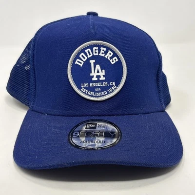 Parche de gorra de béisbol New Era MLB Los Angeles Dodgers Logo 9Forty malla Snapback Foto 1 de 4