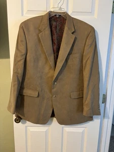 Lauren Ralph Lauren Herren Camel Wildleder Blazer Paisley Futter 2 Knopf Gr. 46R - Bild 1 von 6