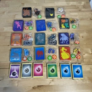 LARGE SEALED Pokemon ETB Accessories Lot - Sleeves - Markers - Dice - Energy - Picture 1 of 7