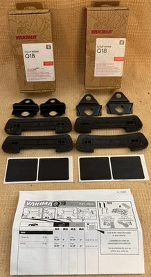 Juego de 4 clips YAKIMA Q18 Q 18 + A base almohadillas/vinilo BMW 92-98 serie 3 torres M3 Foto 1 de 4