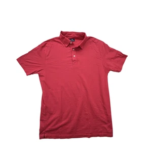 Fisch Hippie Hemd Herren Large Polokragen Kurzarm Rot Golf Freizeit - Bild 1 von 8