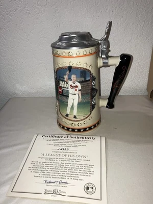 Cal Ripken Jr - A League of His Own Beer Stein Tankard Longton Crown Nuevo en caja Foto 1 de 4