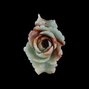 Hand Carved Peony Pendant Bead GH999005 - Bild 1 von 4