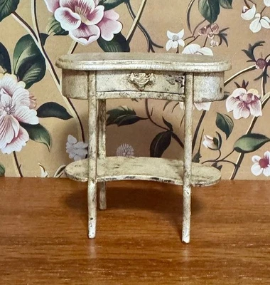 Casa de muñecas miniatura vintage Bespaq Shabby Chic mesa artista pintada - escala 1:12 Foto 1 de 2