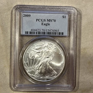 2009 American Silver Eagle PCGS MS70 Classic Blue Label 1oz. .999 - Picture 1 of 2
