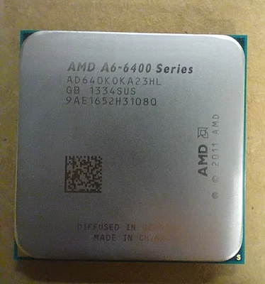 AMD A6-6400K CPU Socket FM2 2 Cores 2 Threads 3.9GHz 1MB L2 Cache 2MB L3 Cache - Image 1 of 2