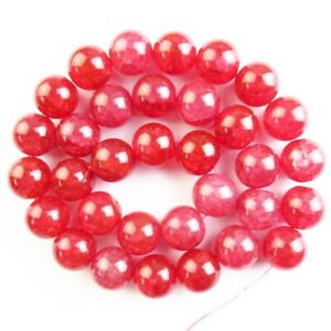 1Strand 12mm Red Dragon Veins Agate Round Ball Loose Beads 15.5 Inch CJ931