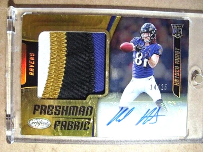 2018 Hayden Hurst Panini Certified Etch Gold Autograph Patch RC /25 MINT 🔥🔥🔥 - Image 1 of 2