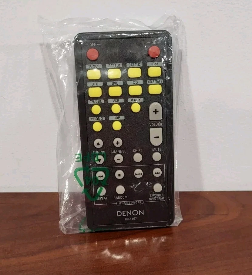 DENON  Remote  RC-1107  New Sealed  IPOD / NETWORK  Takes 2 AAA Batteries - Image 1 of 4
