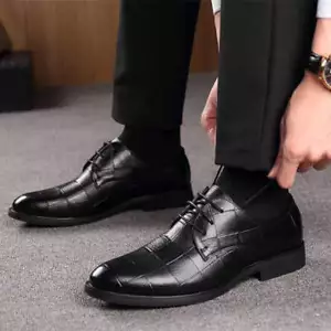Scarpe da lavoro uomo stringate traspiranti scarpe casual coreane stile britannico basse - Foto 1 di 17