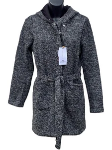 Alpenblitz Sweatfleece mit Kapuze Longjacke Gürtel - Bild 1 von 3
