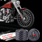 Front Axle Nut Covers Caps For Herley Softail Sportster Dyna Touring 2008-2023