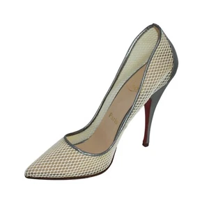 Zapatos de salón con punta de punta de malla blanca de malla blanca CHRISTIAN LOUBOUTIN Foillies - EE. UU. 6, RET $895 - Imagen 1 de 11