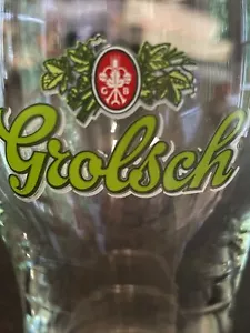 VETRO BIRRA GROLSCH 8 ONCE OLANDA IMPORTATO BIRRIANA 4 1/2" alto MEZZA PINTA - Foto 1 di 5