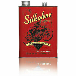 Silkolene Classic Silkolube 20w50 Multigrade Vintage Motorcycle Engine Oil 4L