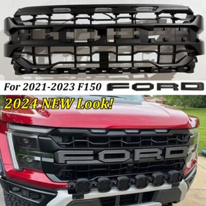 Front Grille For 2021 2022 2023 Ford F150 Front Bumper 2025 Raptor Look W/Letter - Picture 1 of 8