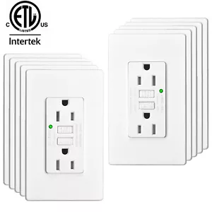 15 Amp GFCI Outlet Safety Receptacle Non-TR Residential Commercial Grade 10Pack - Bild 1 von 12