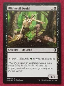 Magic The Gathering ETERNAL MASTERS BLIGHTSOIL DRUID black card MTG - Picture 1 of 2