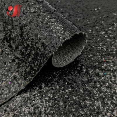 Sparkly Chunky Glitter Fabric Rainbow iridescent Faux Leather DIY Bow Earring - Image 1 of 4