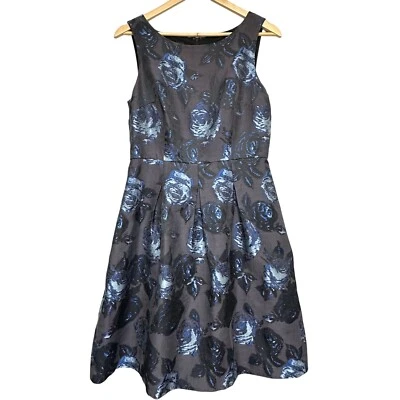 Vestido Talbots Estampado Floral Ajuste Acampanado Mujer 8 Fiesta Cóctel Preppy Retro Rosa Foto 1 de 4