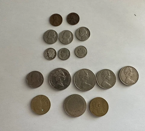 Coin Collection. Wheat penny and other old coins. 1942 + Lot of coins Cover