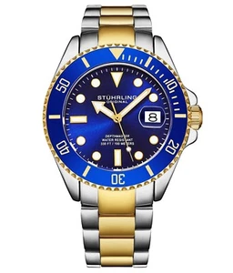 Reloj Hombre Stuhrling Depthmaster Profesional Cuarzo Corona Atornillada y Espalda - Imagen 1 de 9