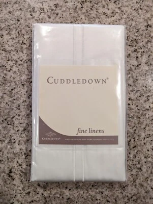 Cuddledown 400 fios contagem cetim farsa marfim tamanho King - Imagem 1 de 4