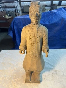 Vintage Large Chinese Warrior Soldier Terracotta Army Statue 22” Figurine T16 - Picture 1 of 6