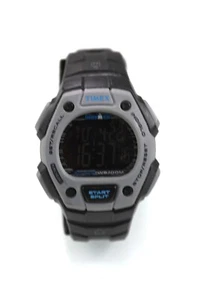 Timex Ironman Reloj Hombre Negro Gris Plástico 100m Fecha Alarma Luz Cron Cuarzo - Imagen 1 de 6
