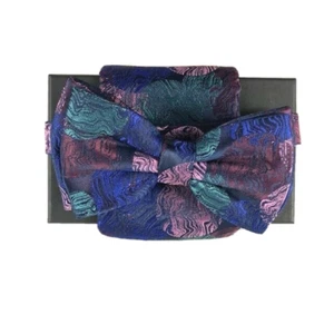 Juego de corbata para hombre Steven Land Hanky púrpura fucsia verde azul marino borgoña microsida - Imagen 1 de 4