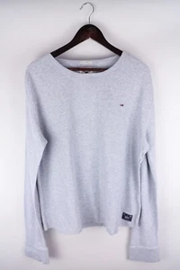 Tommy Hilfiger Denim Men T-Shirt Long Sleeves Casual Grey Cotton Pullover size L - Picture 1 of 8