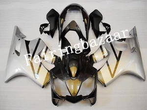 Fit for 2004-2007 CBR600 F4i Silver Black ABS Plastic Injection Fairing Kit - Foto 1 di 6