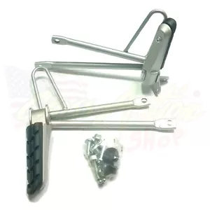 COPPIA PEDANE PASSEGGERO ORIGINALI HM FOOT-PEGS DERAPAGE COMPETITION 50 2003 - Picture 1 of 1