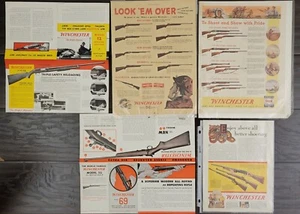 Lote de 5: anuncios de papel deportivo Winchester coleccionables de colección - Imagen 1 de 5