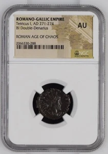 Tetricus I NGC AU BI Double-Denarius 271-274 Roman Coin Age of Chaos - Bild 1 von 2