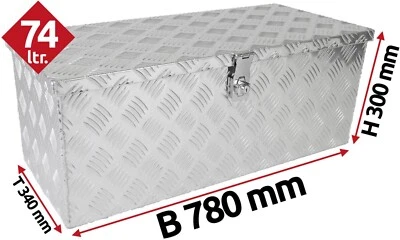 Truckbox Deichselbox Alu Riffelblech B 780 x H 300 x T 340 mm Inhalt ca. 74 Ltr. - Bild 1 von 4