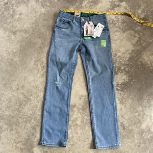 Levis 511 Jeans Size 10 Youth Slim Flex Stretch Blue Adjustable Waistband - Picture 1 of 12