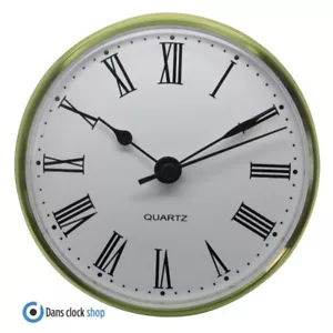 Quartz Gold Lünette Uhr Einsatz Römische Zahlen Metall Clip Für Shontek DM - - Foto 1 di 2