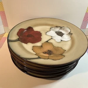 PFALTZGRAFF BEMALTE MOHNBLUMEN SALATTELLER MENGE 6 - Bild 1 von 9