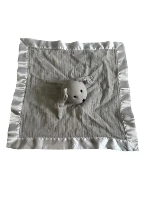 Manta chupete Aden Anais gris perro cachorro felpa muselina Lovey Blankie bebé satinado Foto 1 de 4