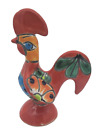 Figurine d'art populaire vintage 5" Lucky Cooster en céramique peinte à la main - Mexique