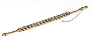 Jabel Add-A-Link 18k Gold Vintage Diamond Bracelet 6.75" Gorgeous! TCW ~5.6 ct - Picture 1 of 7