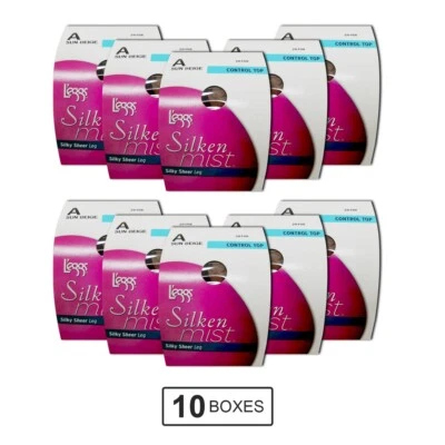 Pantimedias Leggs Silken Mist Control Top, Beige Sol, Talla S - (10 Pares) Foto 1 de 4