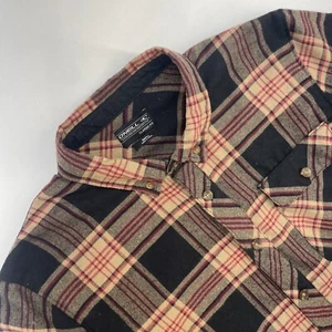 O'Neill Classic Fit Flannel Shirt Men’s Small Black/burg/brown w/front pocket - Picture 1 of 9