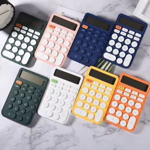 Desktop Calculator School Office Large Digits Colorful Stylish Portable Sleek - Picture 1 of 18