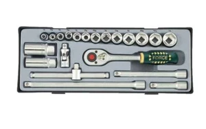 Juego de 21 piezas de enchufe y accesorios Force T3212 3/8"" Dr. Imperial SAE 1/4""-7/8 - Imagen 1 de 11