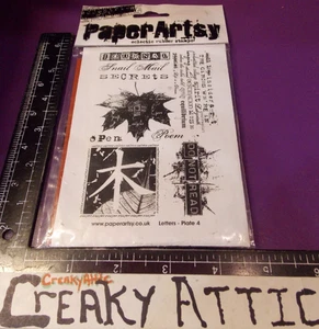LETTERS MAPLE JOURNAL MAIL 1 CLING RUBBER STAMP ONLY PAPER ARTSY CREAKYATTIC - Picture 1 of 2