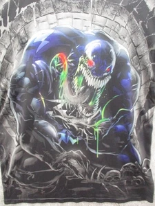 Marvel Venom Shirt Mens XL Graphic Tee Villain Spider Comic Book AOP Symbiote - Picture 1 of 9
