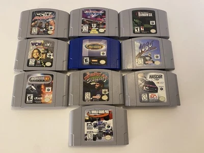 10- Game Lot Nintendo 64 N64 Blitz 1080 Snowboarding WCW NWO Tested Authentic! - Image 1 of 4